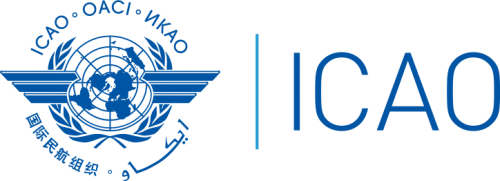 ICAO logo featuring a globe with wings and Chinese characters, and the words 'ICAO' and 'International Civil Aviation Organization'.
