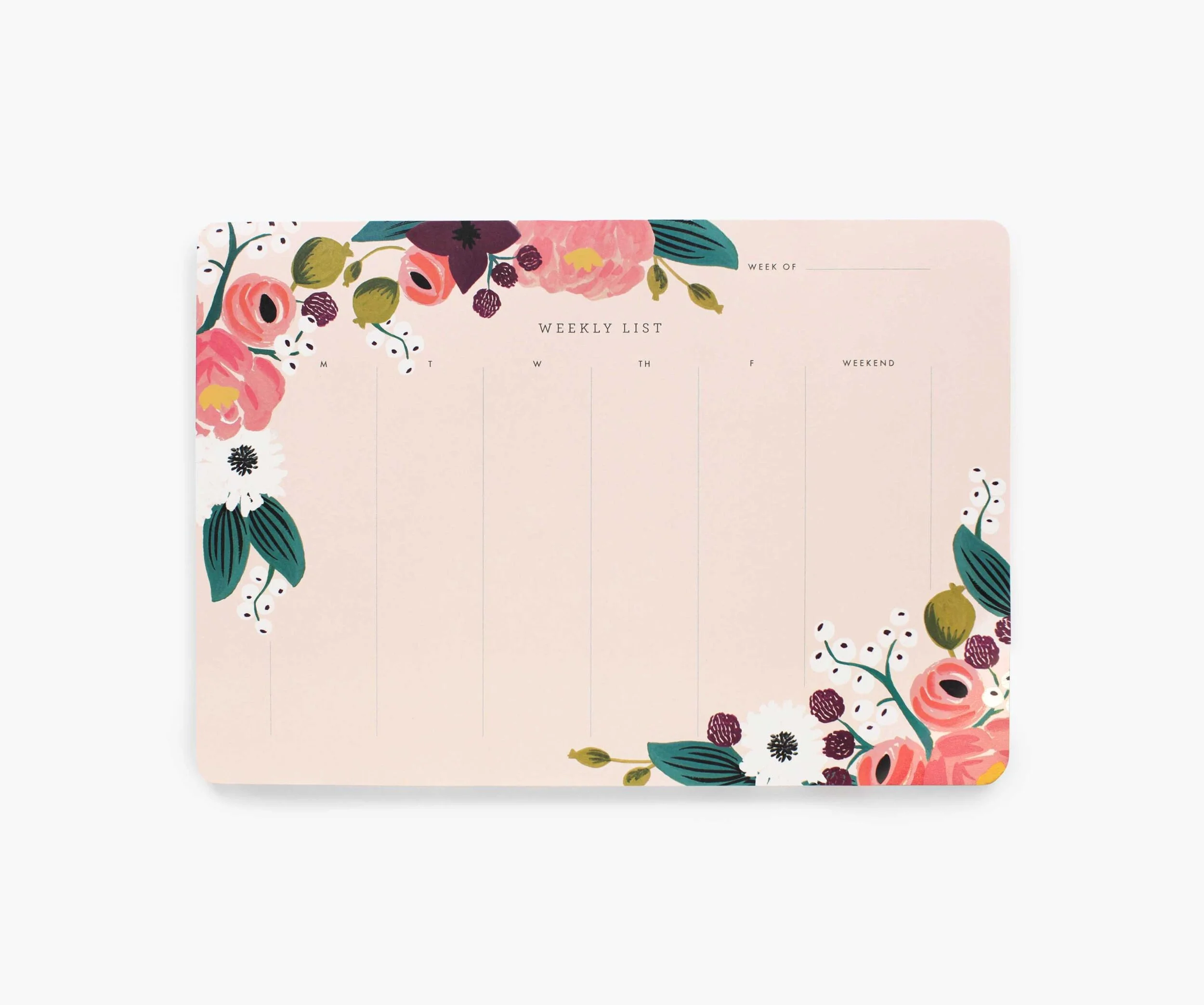 Rifle Paper Co Weekly Desk Pad The Bungalow On 2nd
