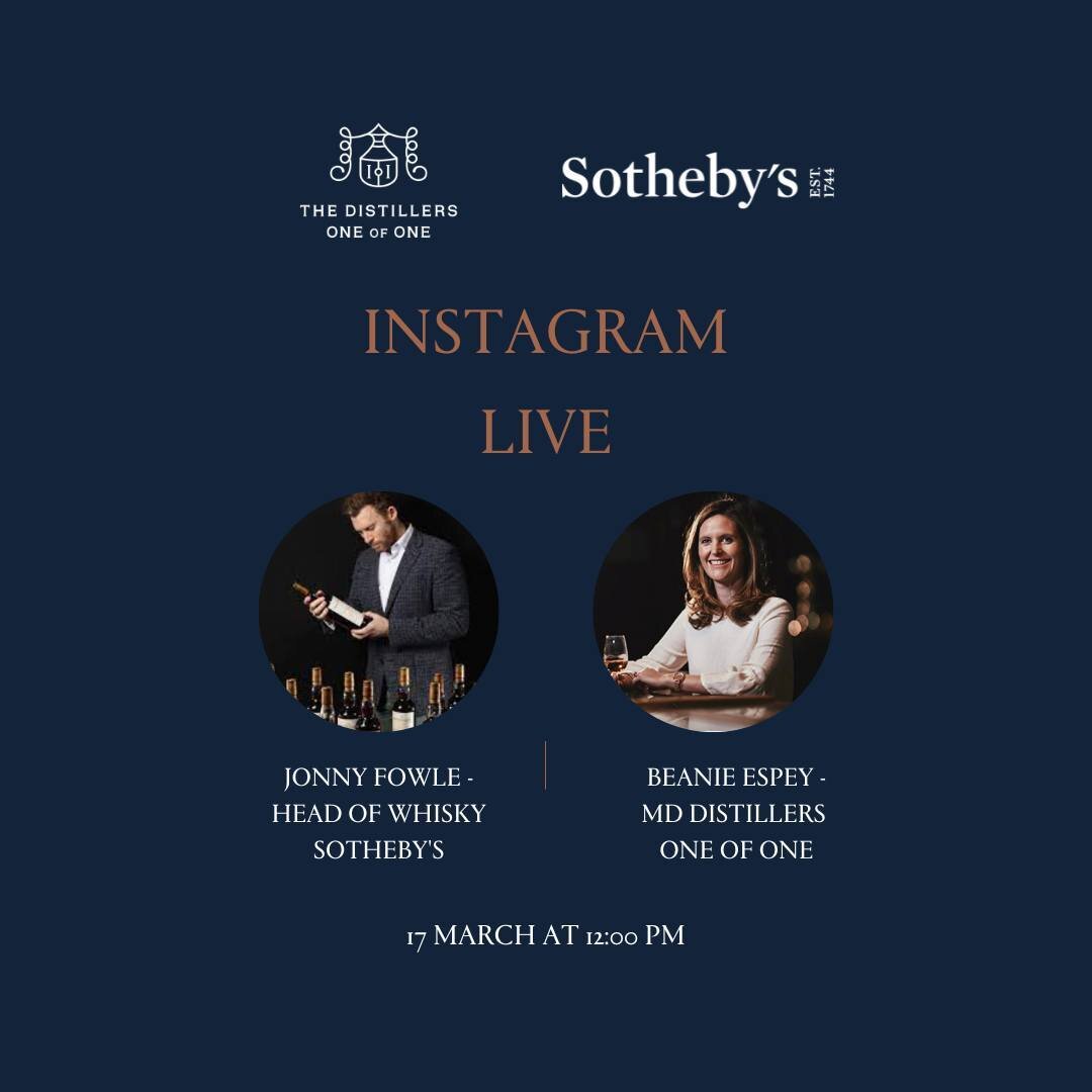 Join The @Distillers1of1 and @wanderingwhisky live from Hopetoun House here on Instagram as they delve into the world of rare Scotch whisky and get answers to all your pressing questions. ⁠
⁠
Jonny Fowle, Head of Whisky at Sotheby's, will be sharing 