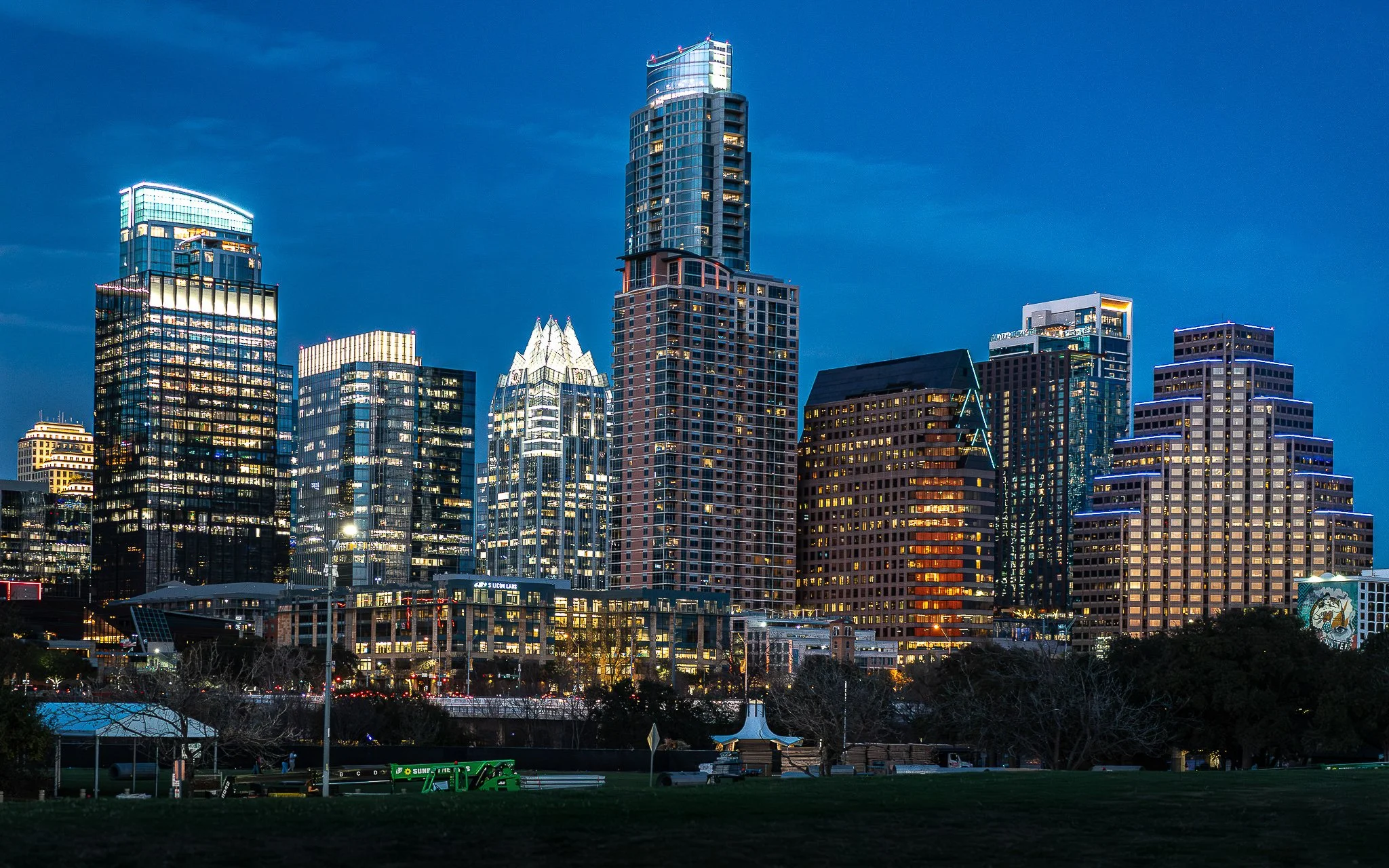 Austin Skyline from Auditorium Shores Park / Austin, TX