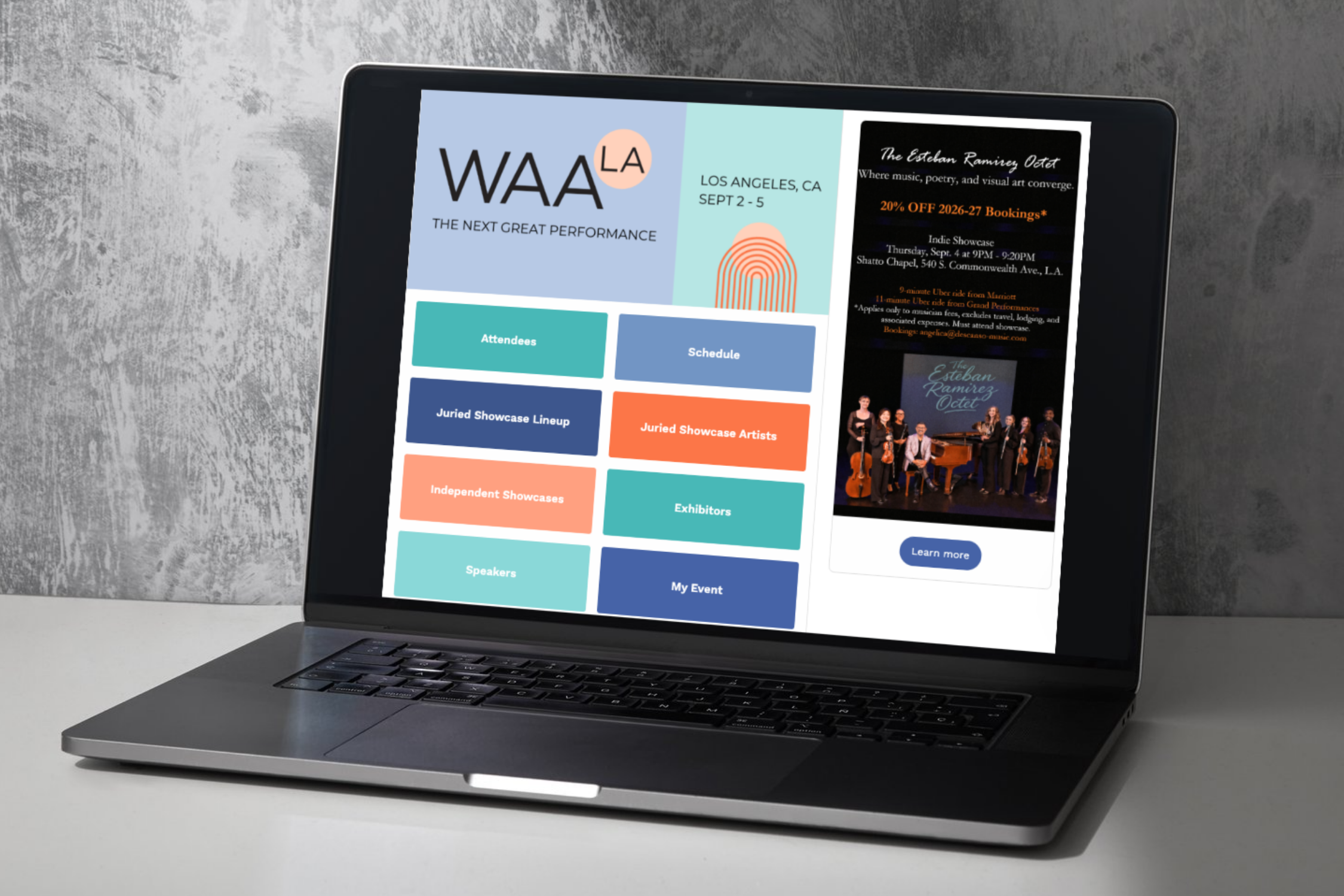 Ad in Swapcard, WAA 2025; credit: Farah Sosa