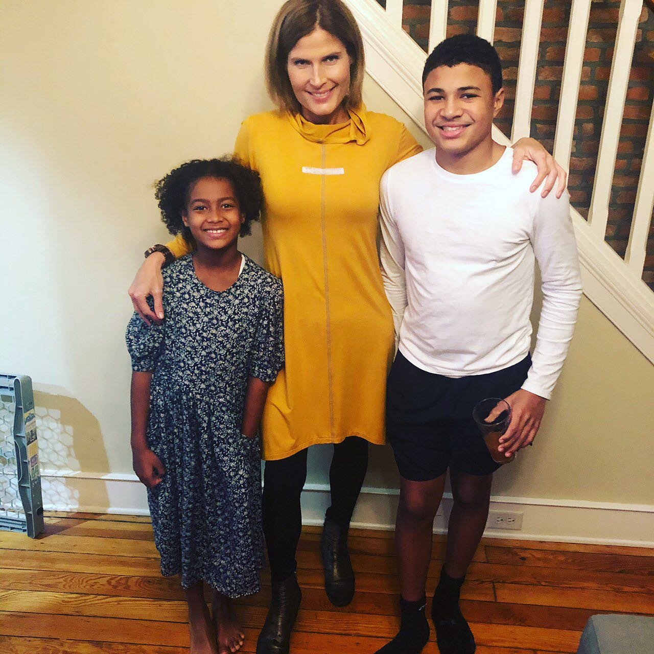 Sarah celebrated Thanksgiving with her beautiful family in her  s t i n  a  s a y r e  hooded dress. You can have one too.  Click on our website button on our profile page.  www.stinasayre.com