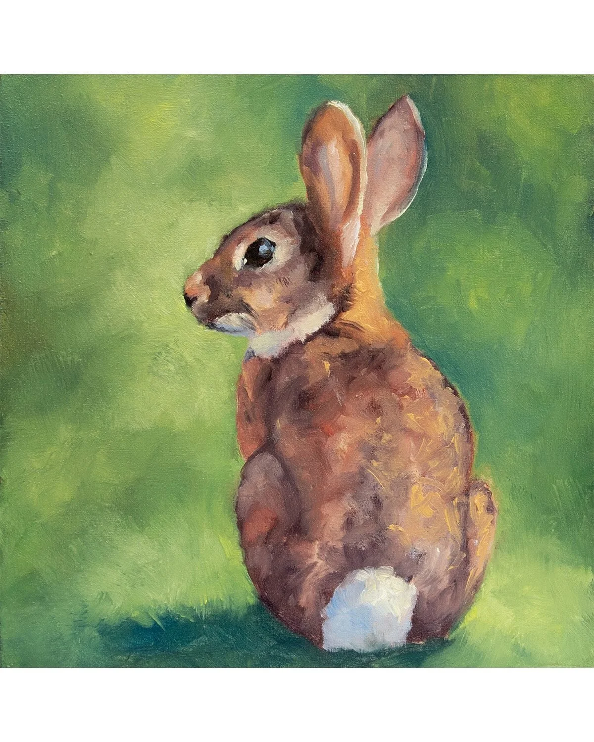 This little bunny is available on my website! 4x4 inches, oil on wood panel. Happy Spring ☀️🌷🐇

#rabbitrabbit #bunny #rvaart