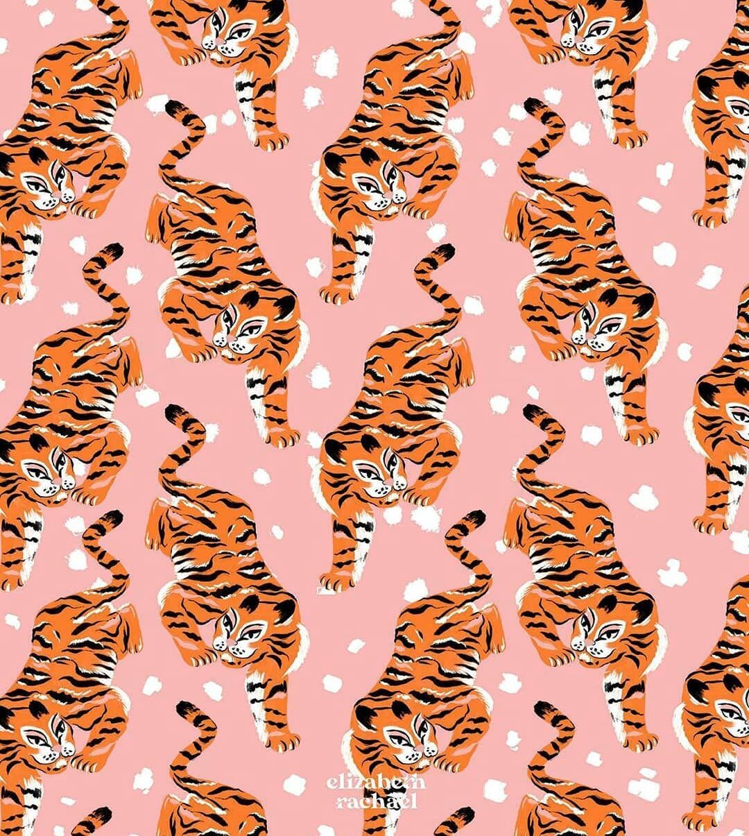 Tigers &amp; Pink. Two of my faves. 🐅💕#artoftheday #tigers  @elizabethrachael Visit my website to see all of my collections. Link in bio. #jerisenajewelry #denvermade #denverfashion #303fashion #bohojewelry #boho #bohemian #slowliving #slowfashion 