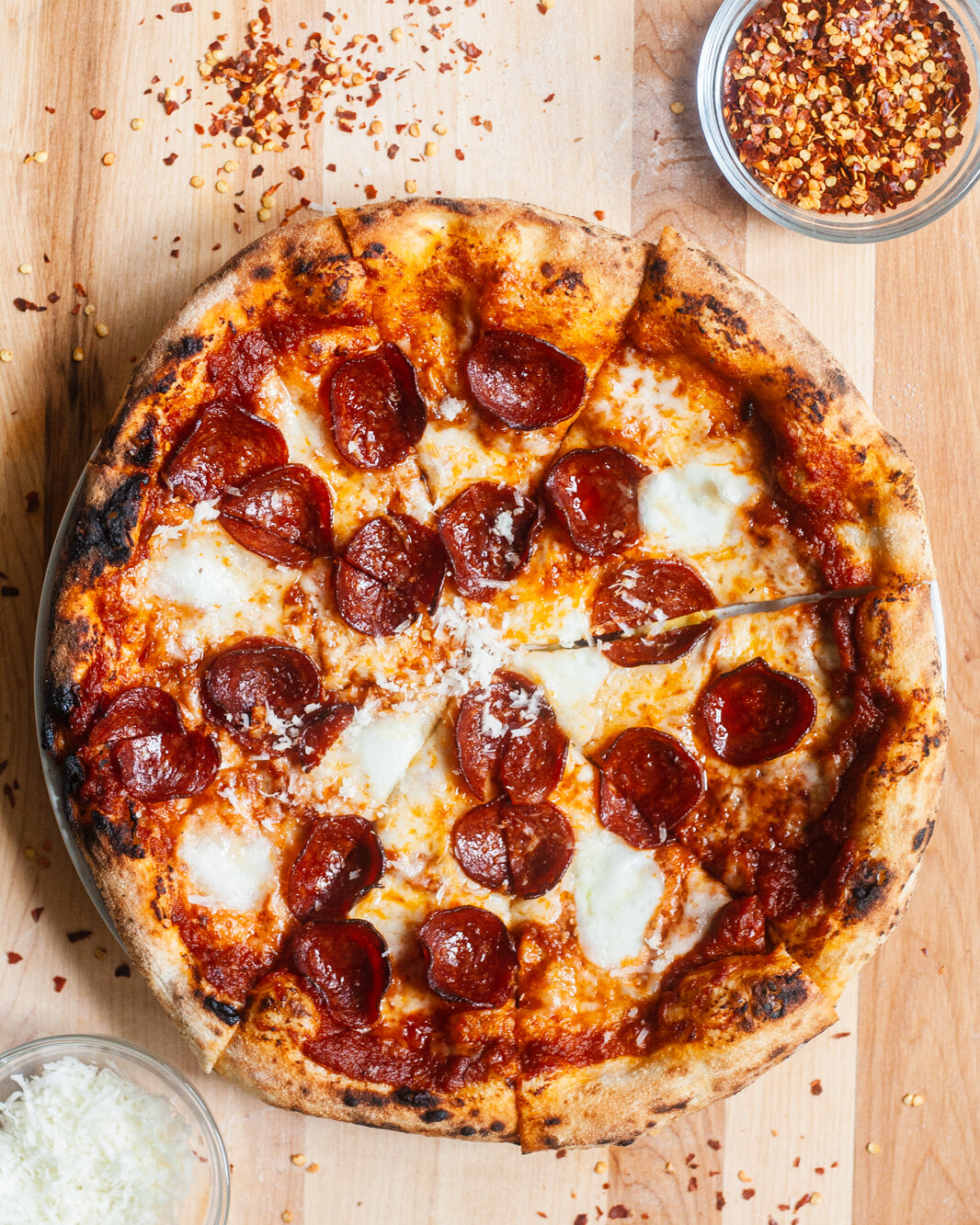 Pepperoni Pizza and Hot Honey