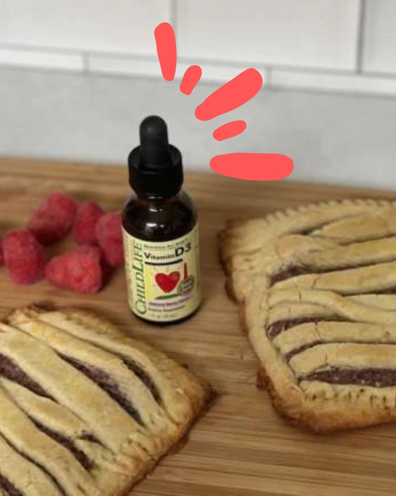 &hearts; These nutritious Raspberry Pop-Tarts are a great way to get your child&rsquo;s essential daily serving of Vitamin D3 during the winter. 

Ingredients
2 &frac12; cups flour
8 Tbsp sugar
1 cup cold unsalted butter
4-8 Tbsp cold water
1 &frac12