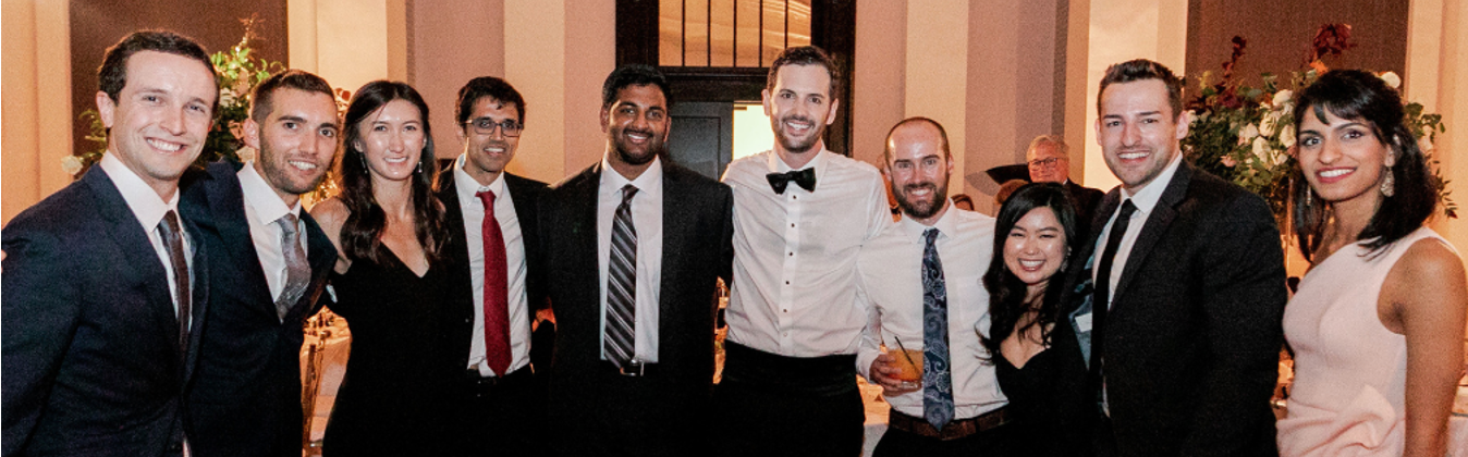 Date: 9/21/19
Location: Sagamore Pendry Baltimore
First row (left to right): Michael Dubreil (Bri’s boyfriend), Michael Hollander, Bri McIntosh, Nishu Mehta, Sai Madinenni, Jack Silberstein, Sean Hunter, Shizuka Yamada (Sean’s wife), James Kintzing, 