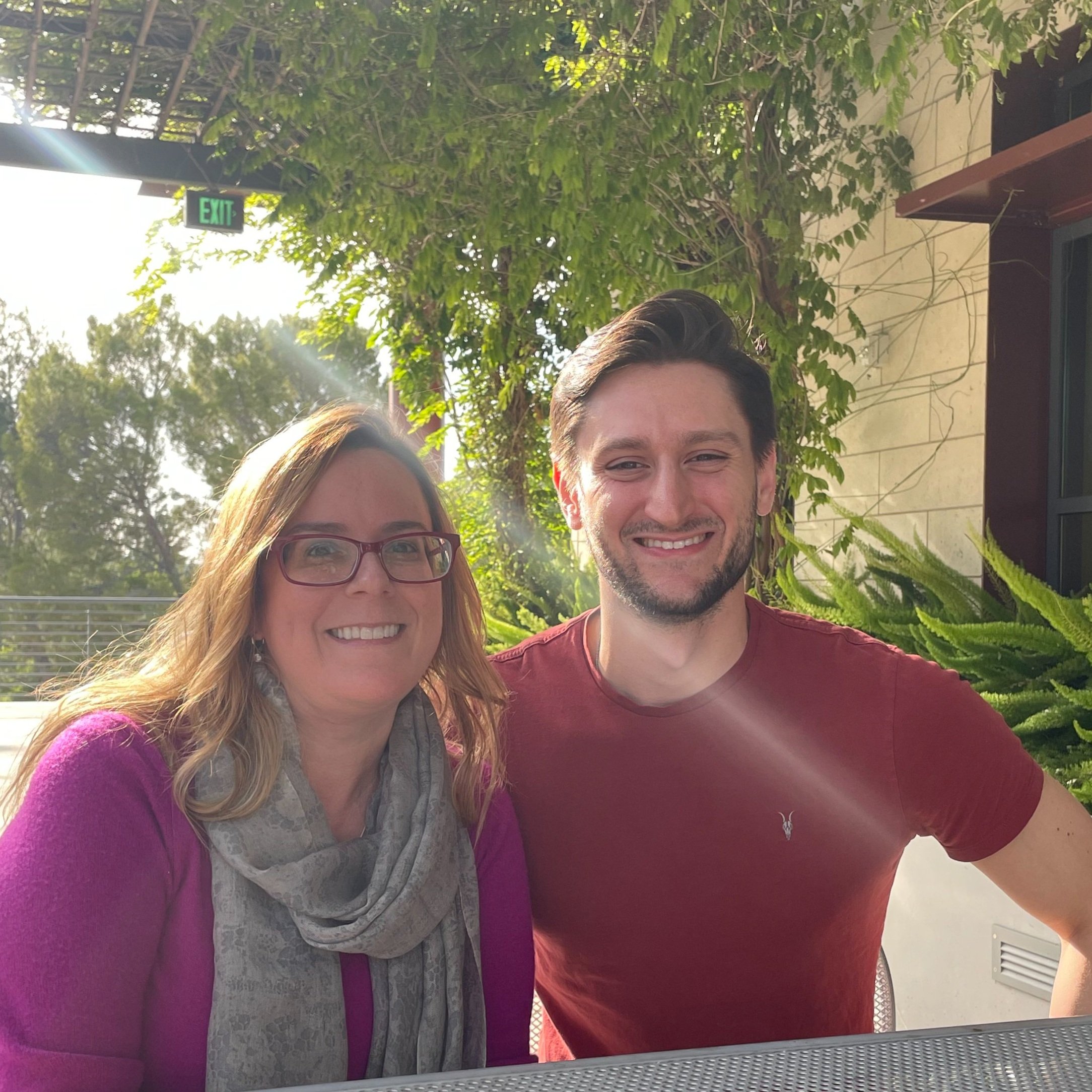 Jennifer and Alex at Happy Hour to celebrate Alex’s matching!