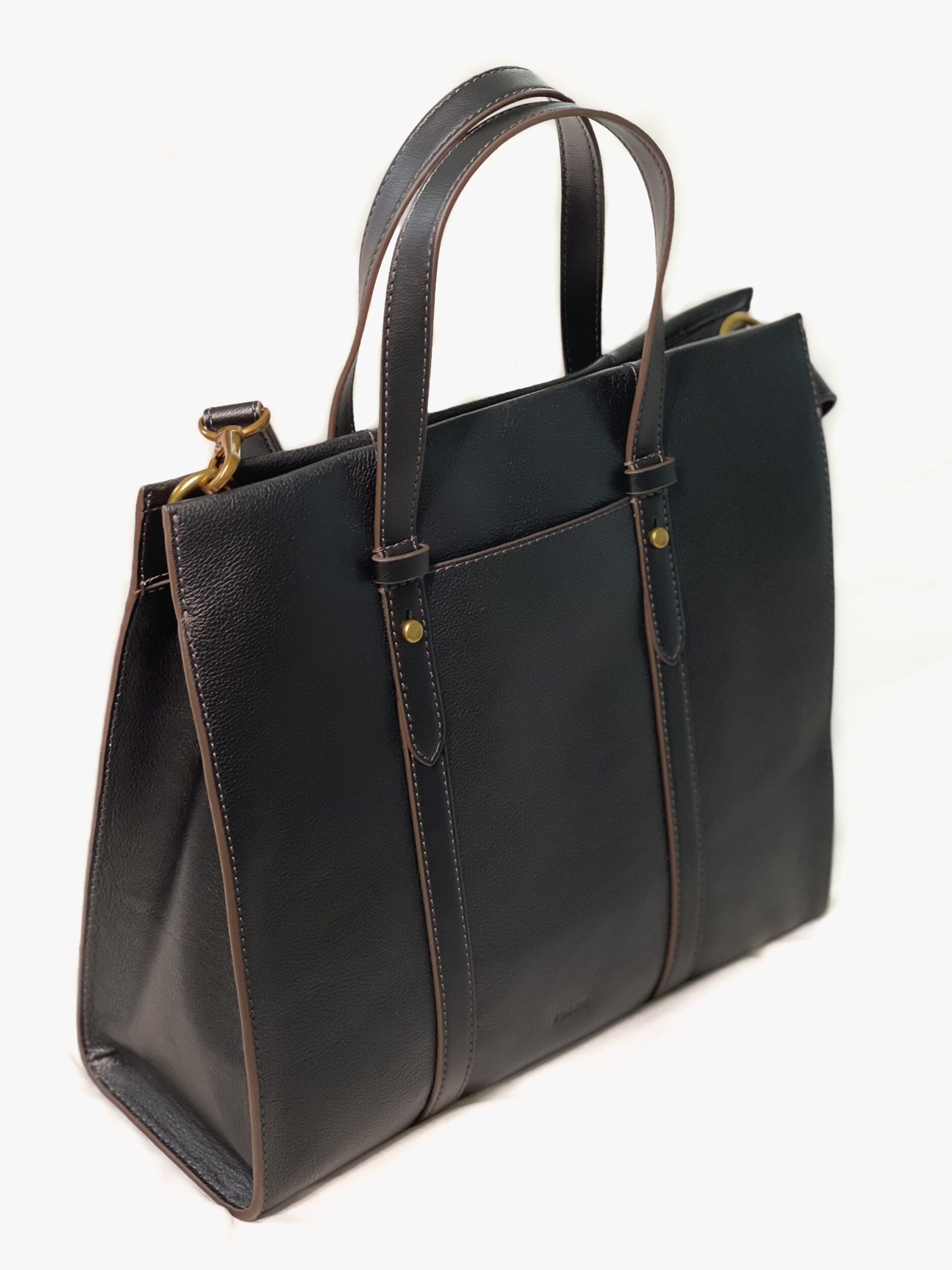 Vtg Fossil Black Leather Crossbody Messenger Bag Purse American Classic  Pockets - Swedemom