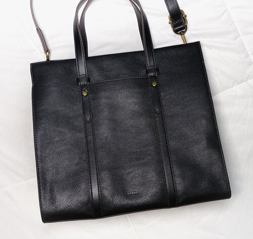 Fossil Sydney Tote Womens Handbag Black / Brown (s)