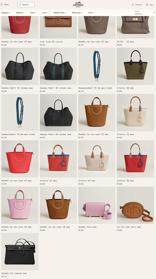 All Hermes Bags