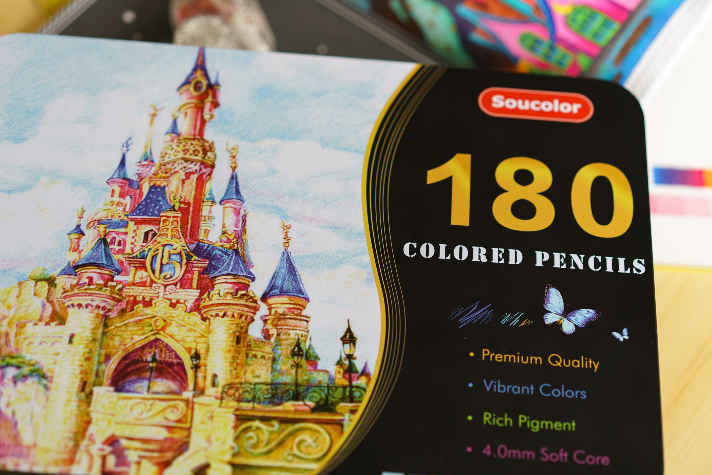  Soucolor 180-Color Artist Colored Pencils Set for Adult  Coloring Books, Soft Core, Professional Numbered Art Drawing Pencils for  Sketching Shading Blending Crafting, Gift Tin Box for Beginners Kids : Arts