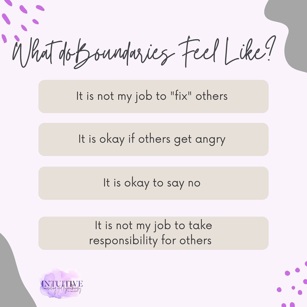 Boundaries and mental health #boundaries #mentalwellness #intuitivecounselingandhypnotherapyservicesllc #intuitivecounselingandhypnosis