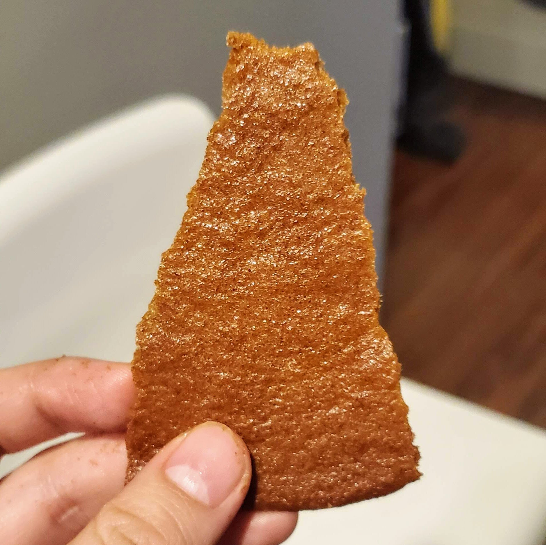 A toasted cracker (for crumbs)