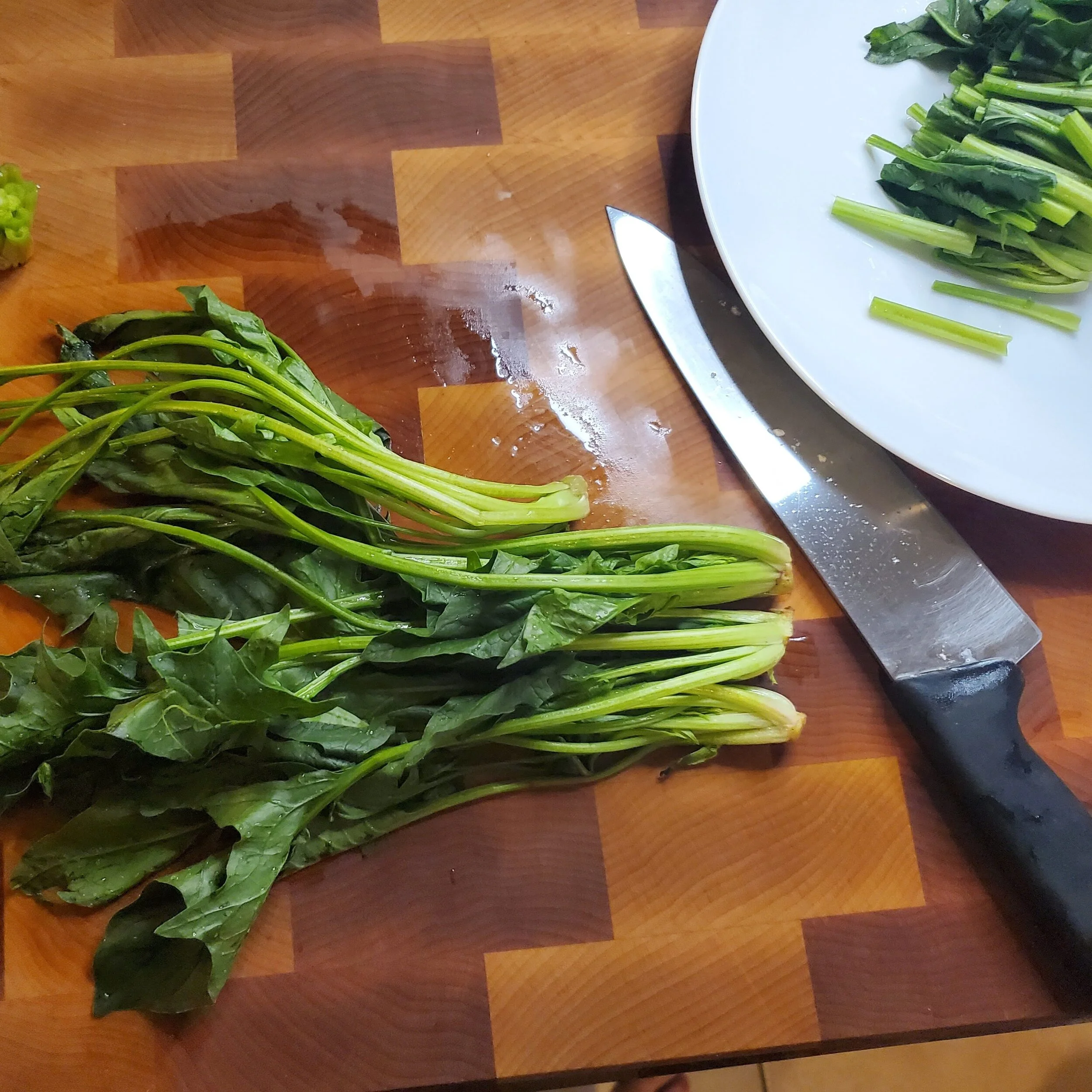 Gritty but flavorful spinach
