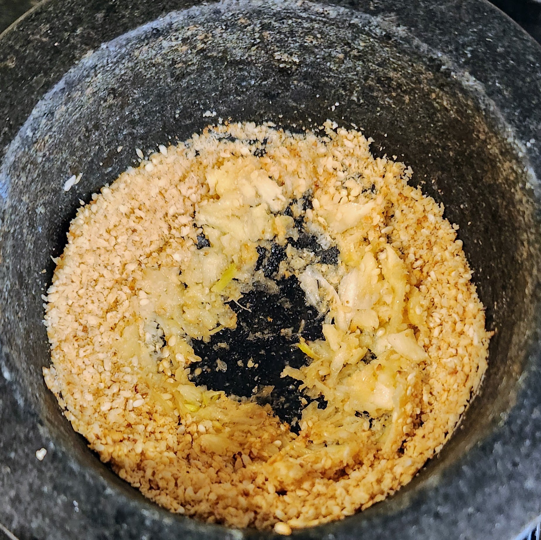 Sesame + garlic paste