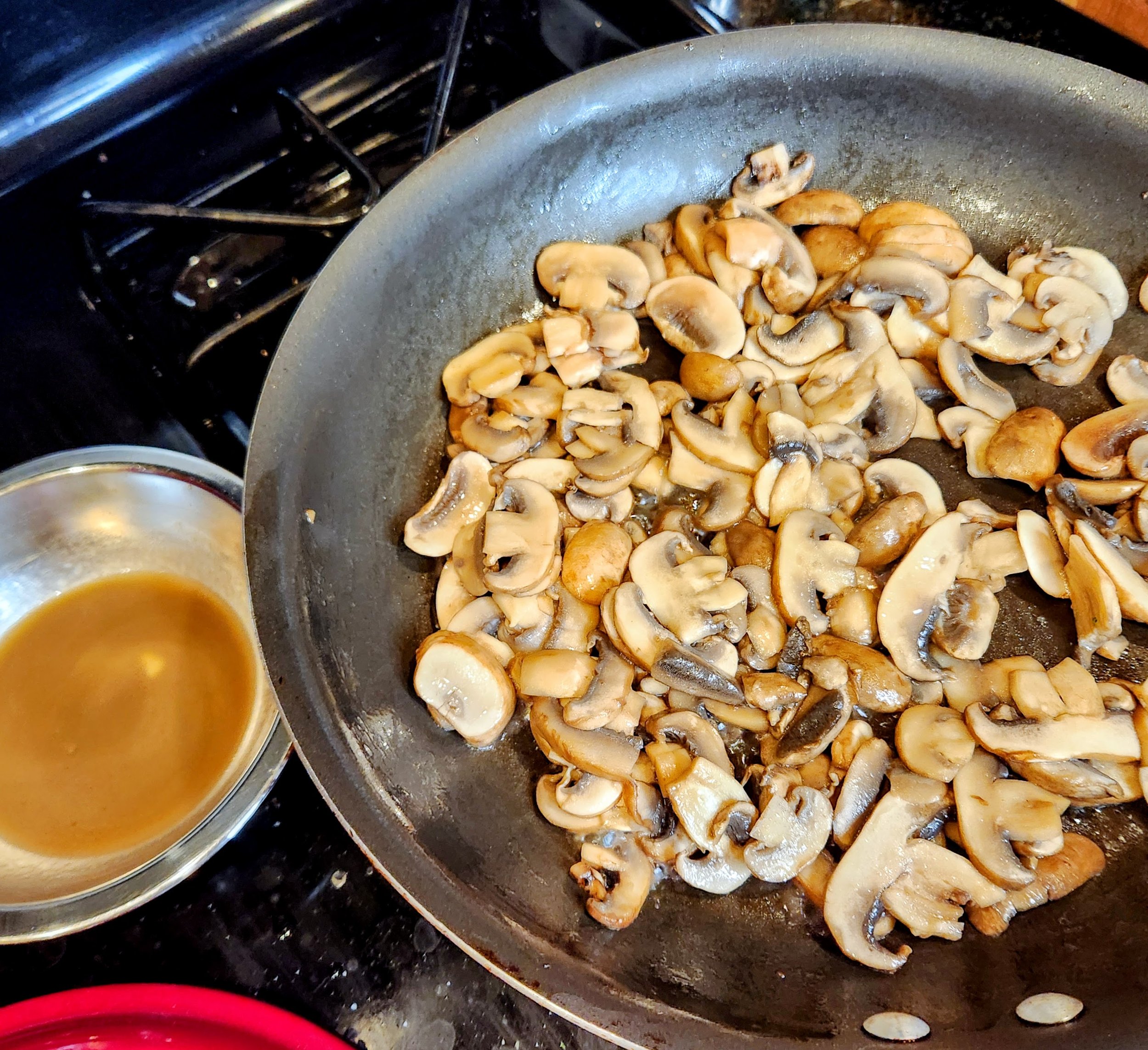 Save that mushroom juice and pour it back in later!