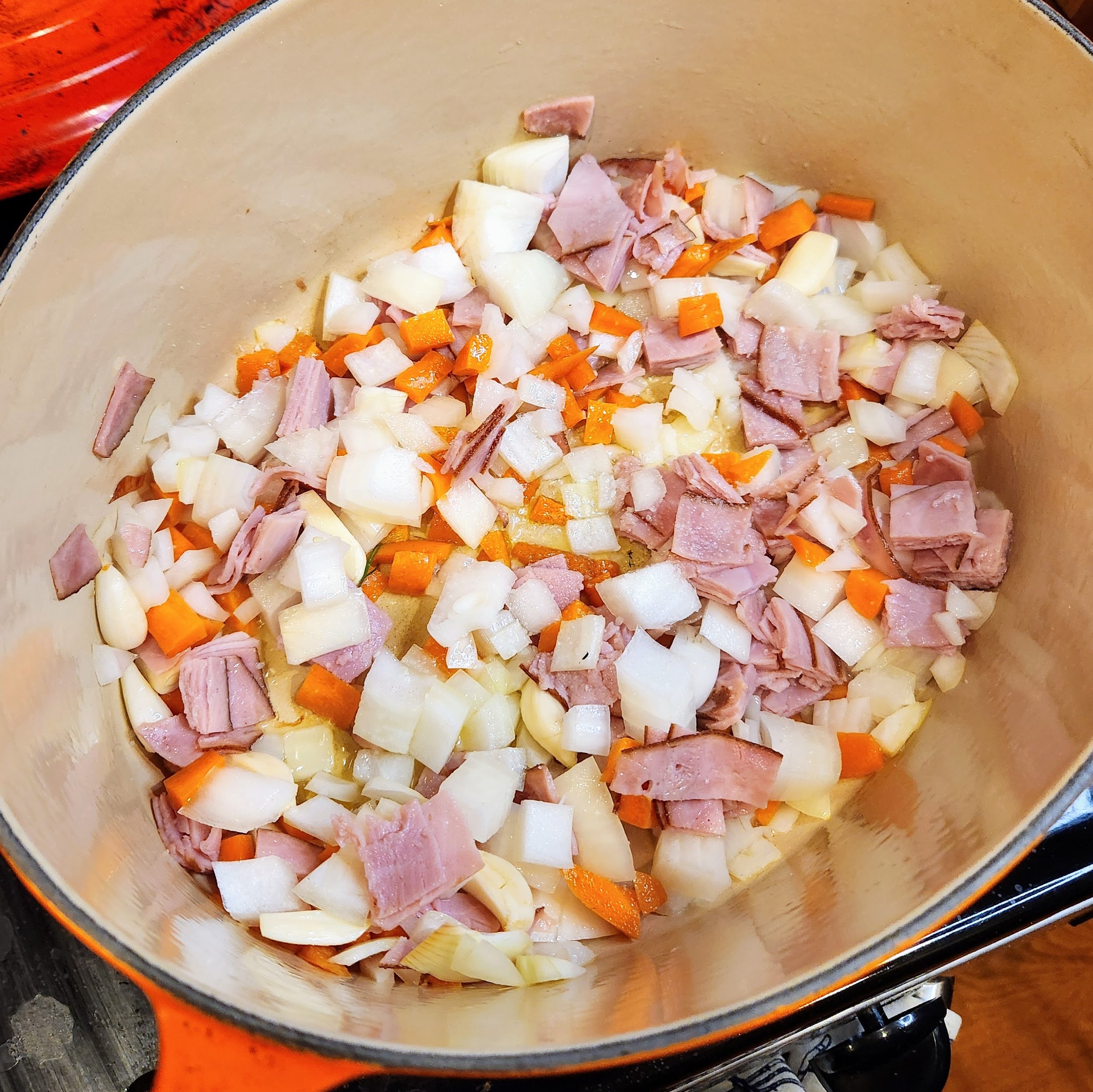 You can add veg in batches