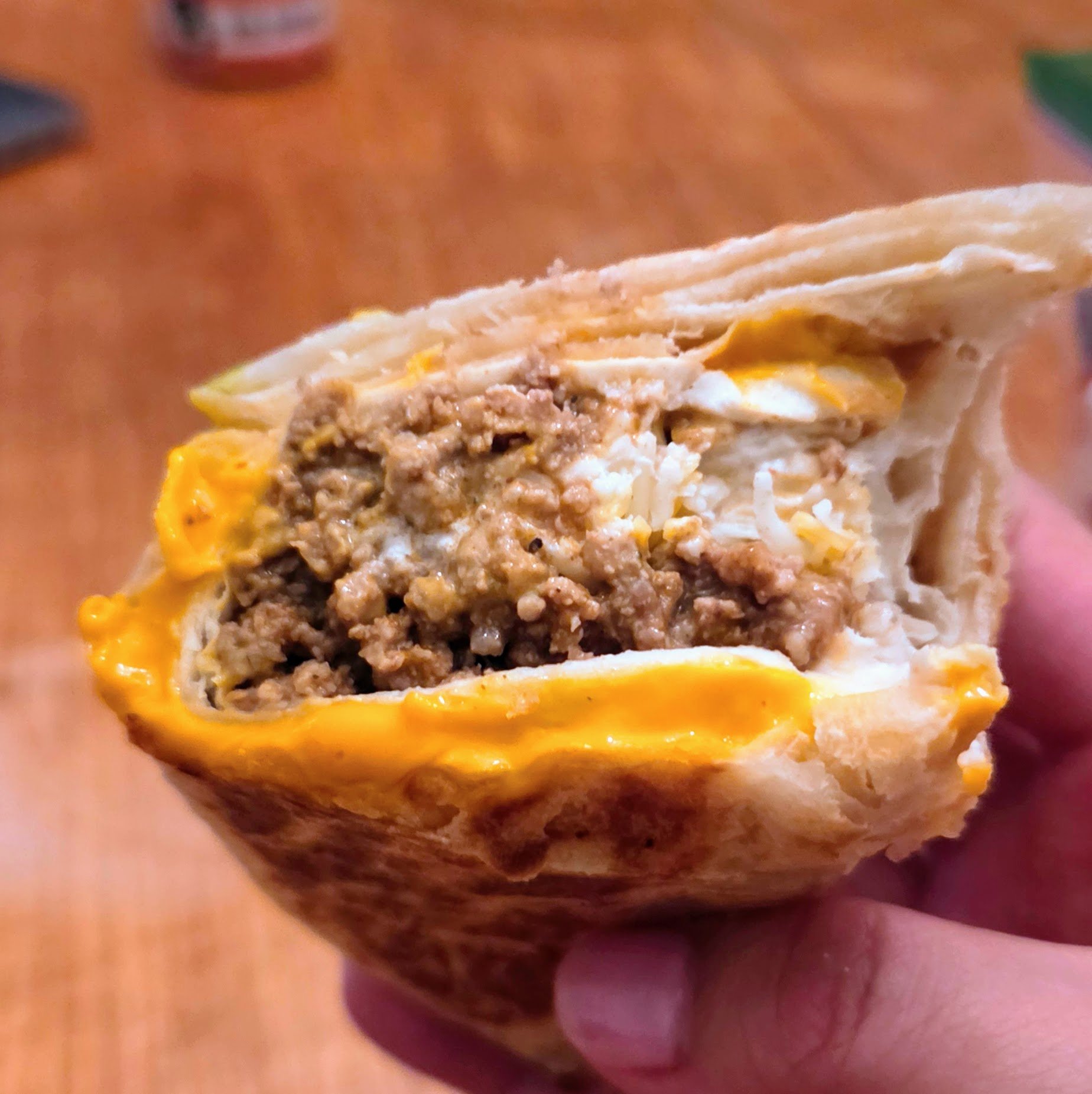 XXL Five layer beefy burrito 