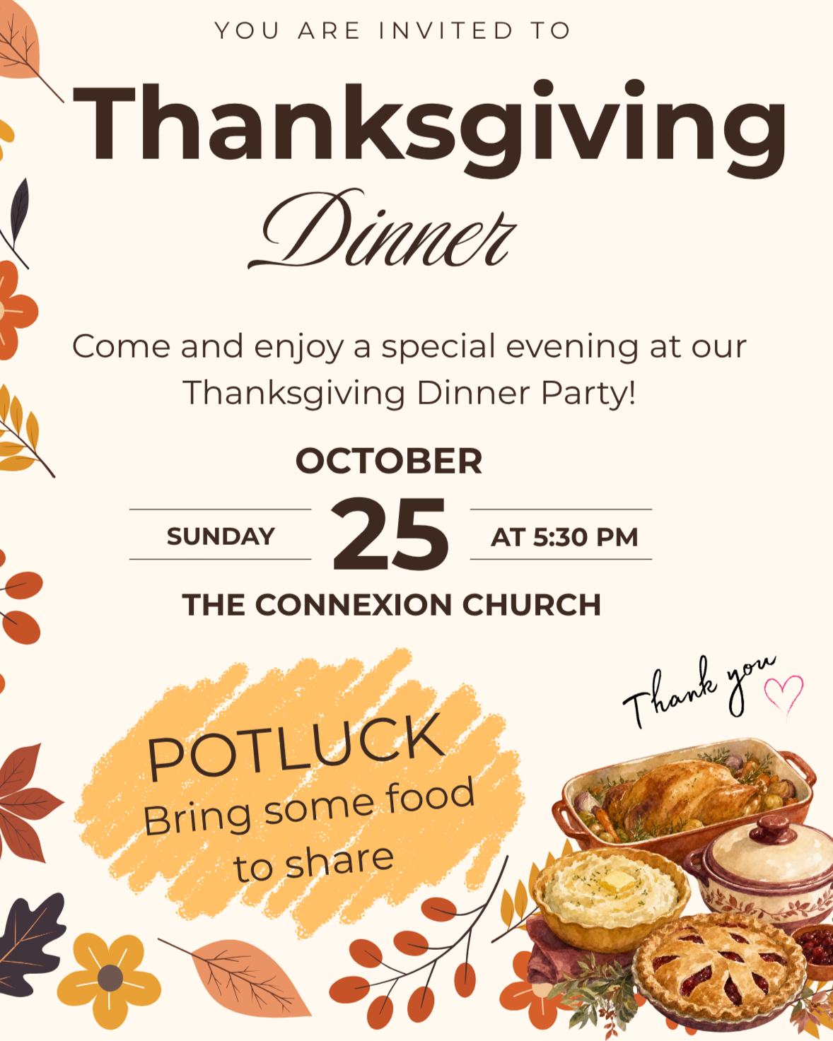THANKSGIVING DINNER 
