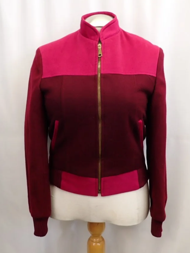 Gerardo's Burgundy Vintage Bomber Jacket (S)