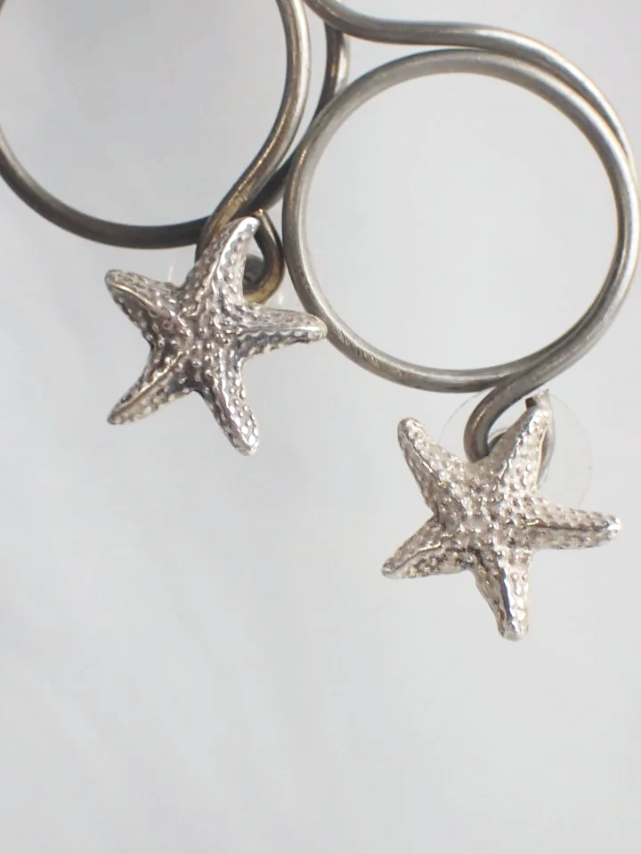 925 Silver Post Starfish Stud Earrings