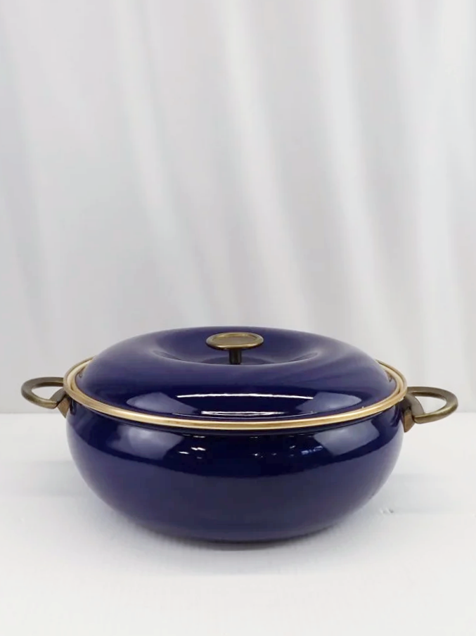 Vintage Copco Sam Lebowith Design Spain Cobalt Blue Dutch Oven