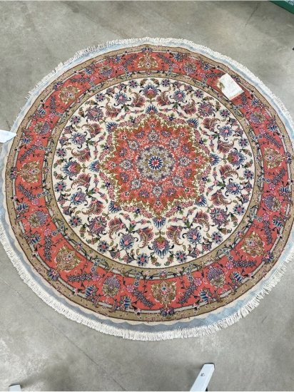 Iranian Hand Knotted 5ft. 190 KPSI Tabriz Medallion Carpet .jpg