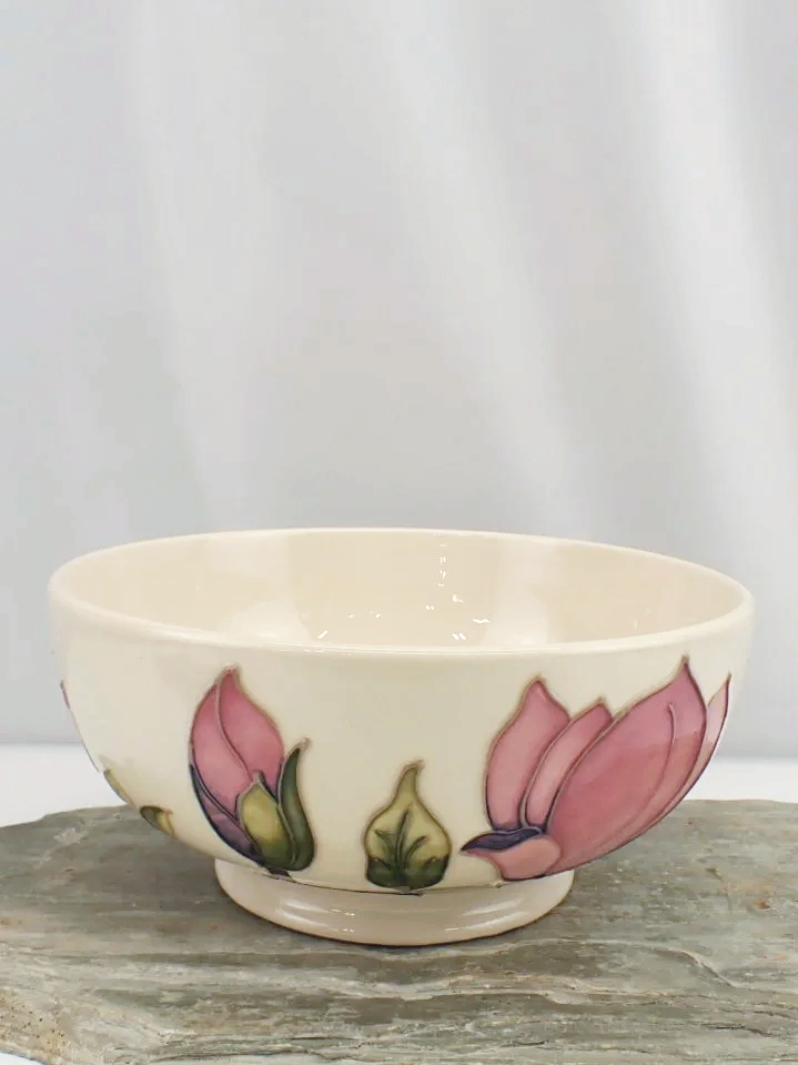 Vintage Walter Moorcroft England Magnolia Deep Bowl