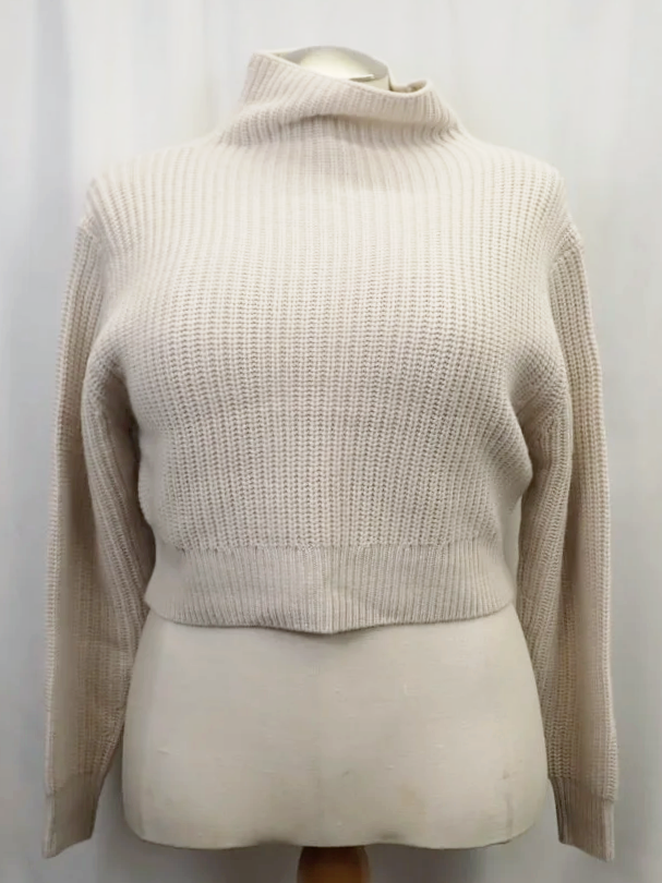 (NEW) Wilfred Aritzia Wool Matte Pearl Montpelier Waist Sweater (XS)