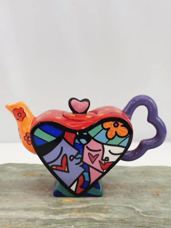 Britto Romero "A New Day" Petite Heart Teapot