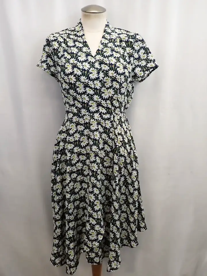 Louche Daisy Floral Wrap Dress (M)