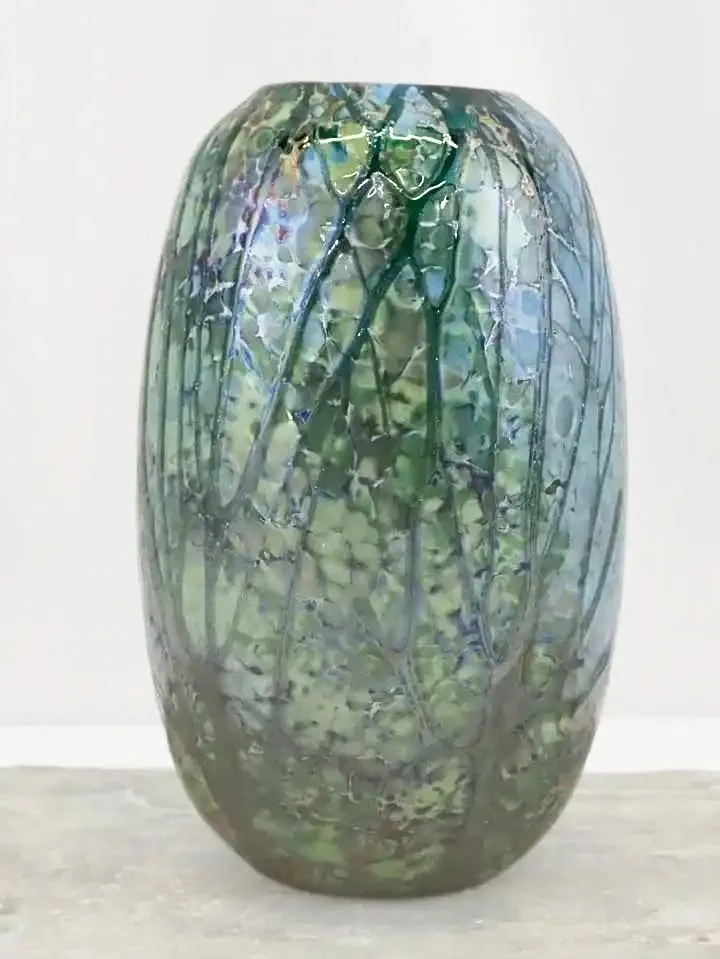 Linda Westrom Iridescent Art Glass Vase