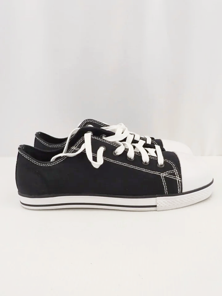 Dakota Steel Toe Black Lace-Up Sneakers (8.5)