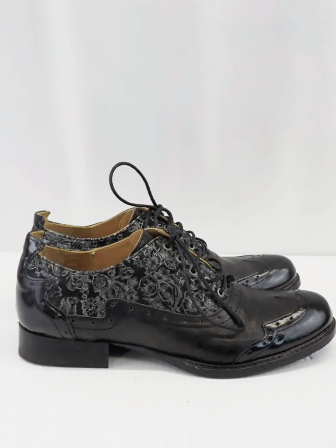 John Fluevog Leather Upper Biblio Cole Lace-Up Wingtips Brogues Shoes (9)