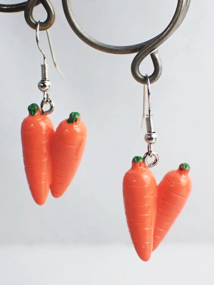 JL Creations Garden Carrot Dangle Earrings