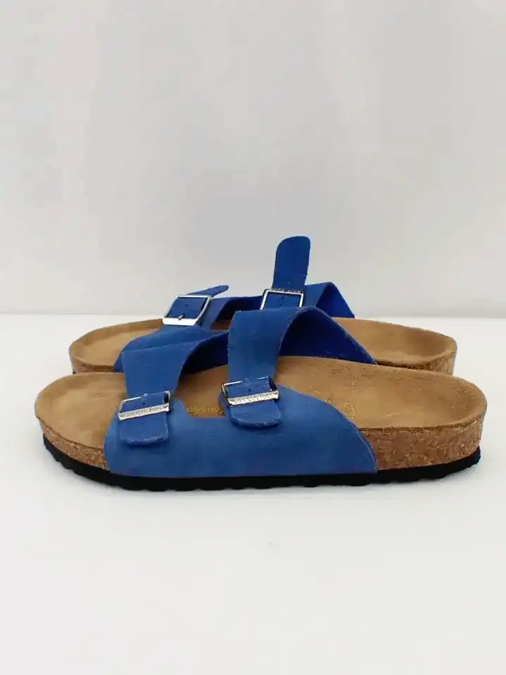 Birkenstock Suede Leather Upper Arizona Double Strap Sandals (38)