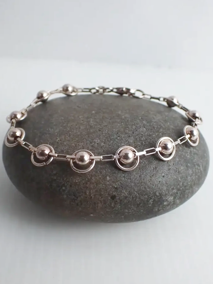 925 Silver Bead Chain Bracelet