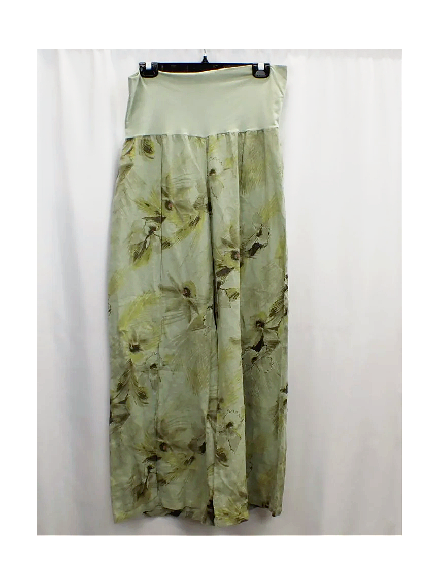 Color Me Cotton Linen Green Pants (M)