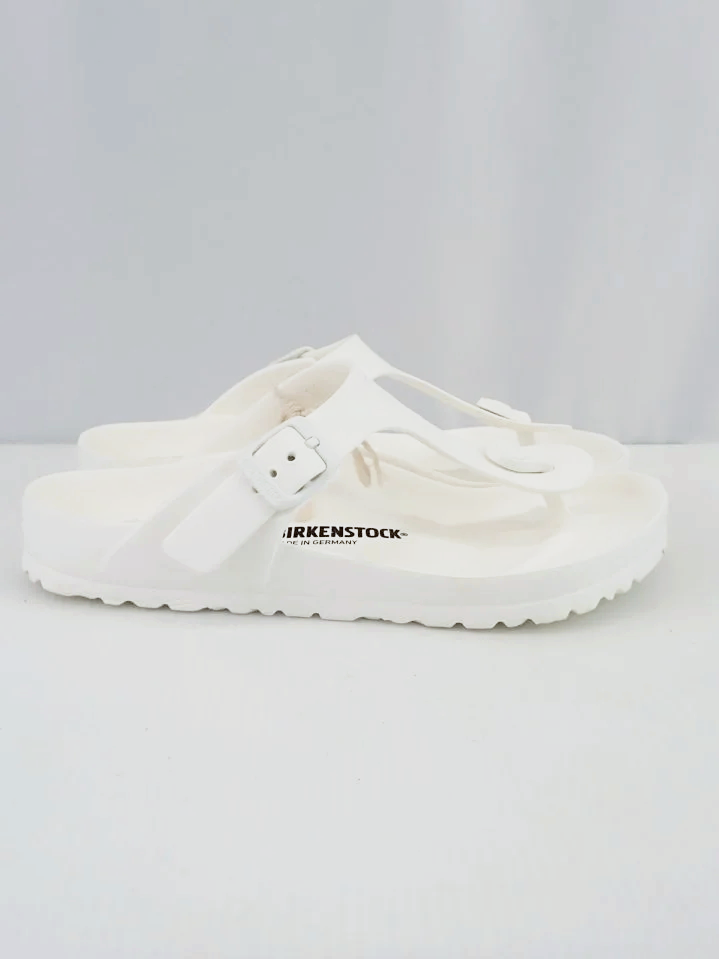 Birkenstock Gizeh White Evo Slip On Sandals (37)