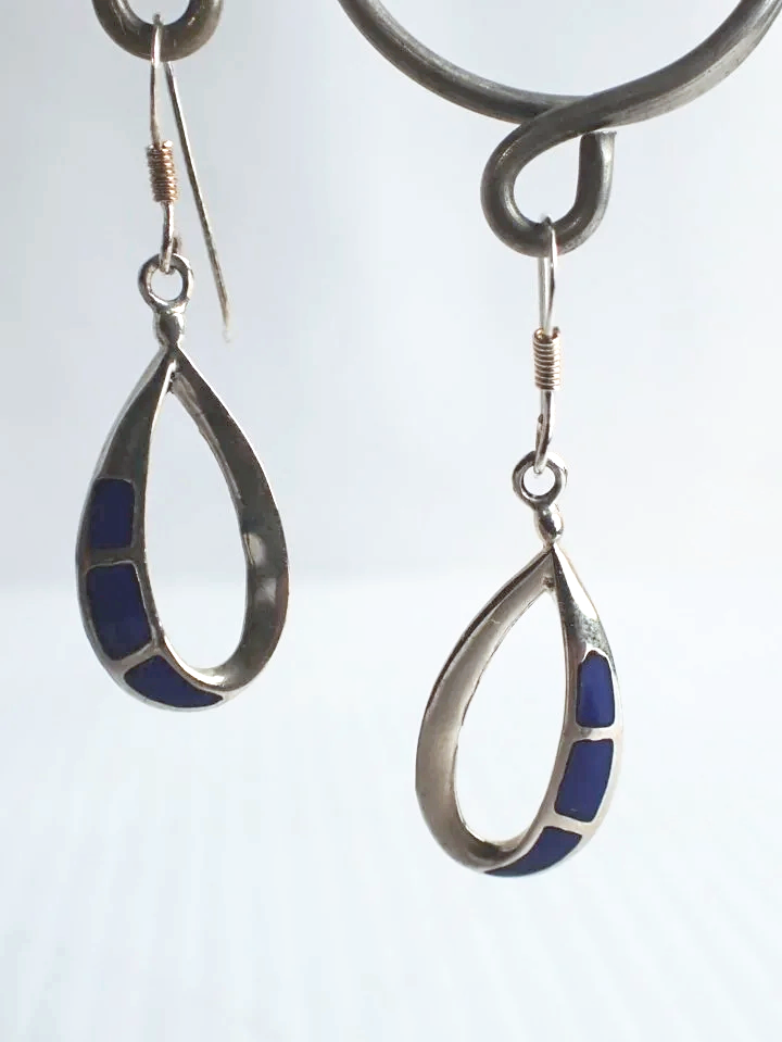 925 Silver Open Teardrop Earrings