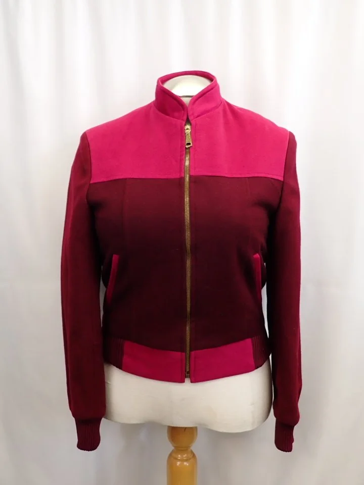 Gerardo's Burgundy Vintage Bomber Jacket (S)