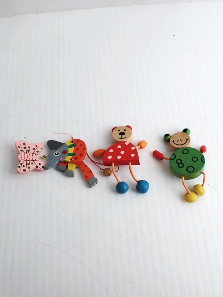 Wooden Happy Folk Pin Bundle