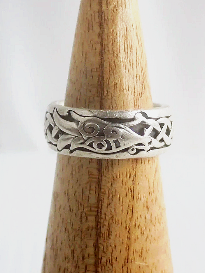 Sterling Silver Keith Jack Celtic Knotwork Dragon Ring (9.5)Ring (9.5)