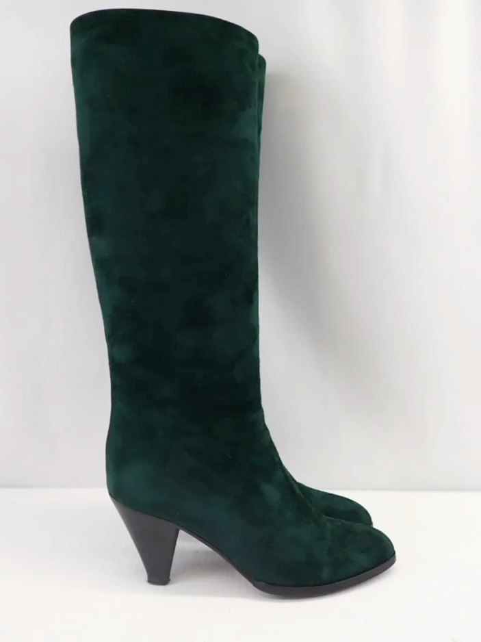 Brown's Haly Suede Emerald Green Knee High Boots (36.5)