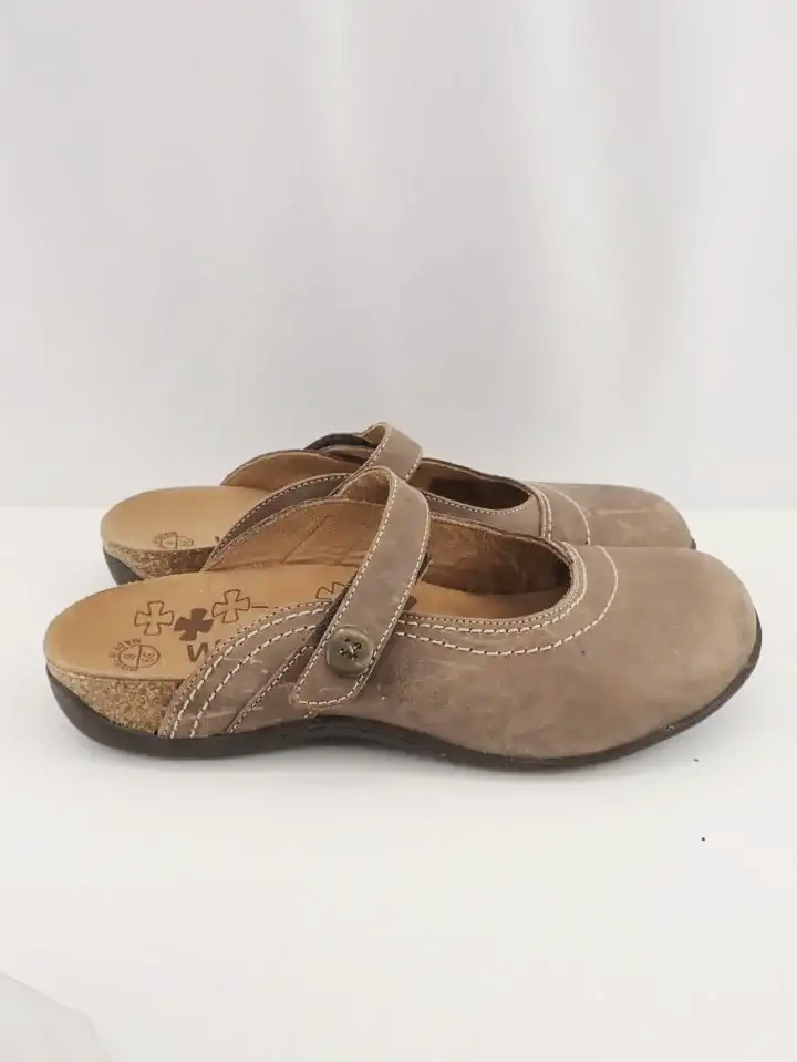 Dr. Andrew Weil Leather Adjustable Mary Jane Slip-on Shoes (39)