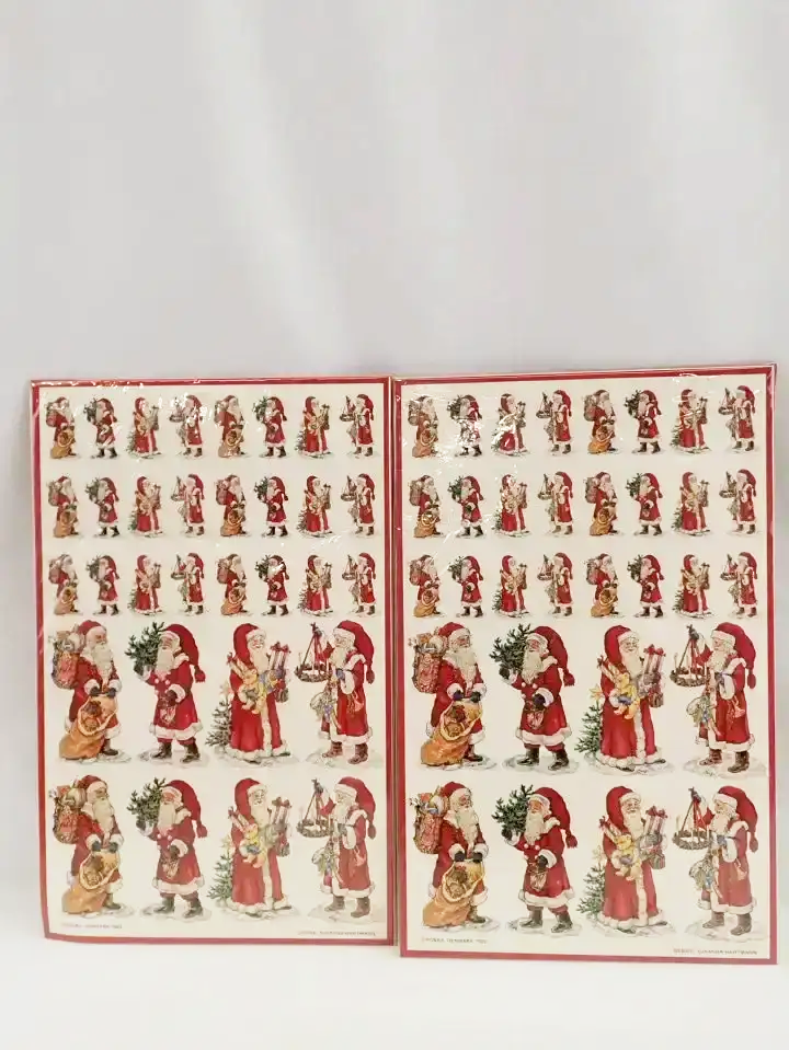 (Sealed) Danish Designer Susanna Hartmann Pobra Vintage 1992 Classic Christmas Stickers