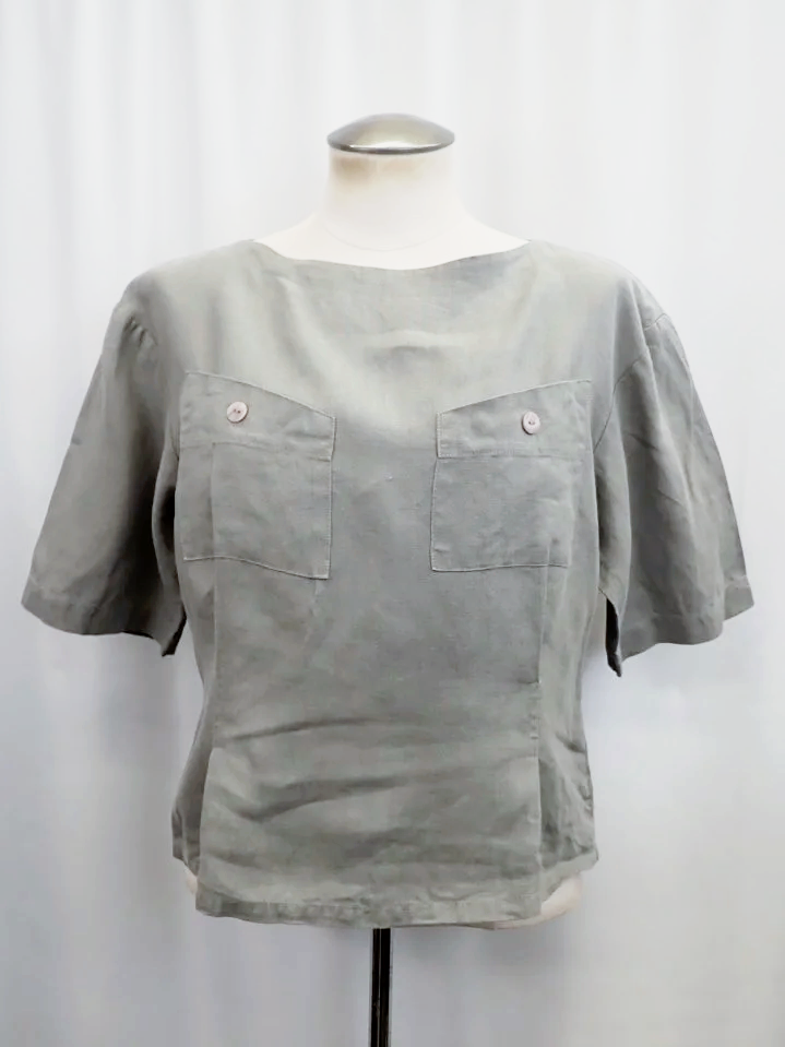 Linda Lundstrom Linen Short Sleeve Top (M)