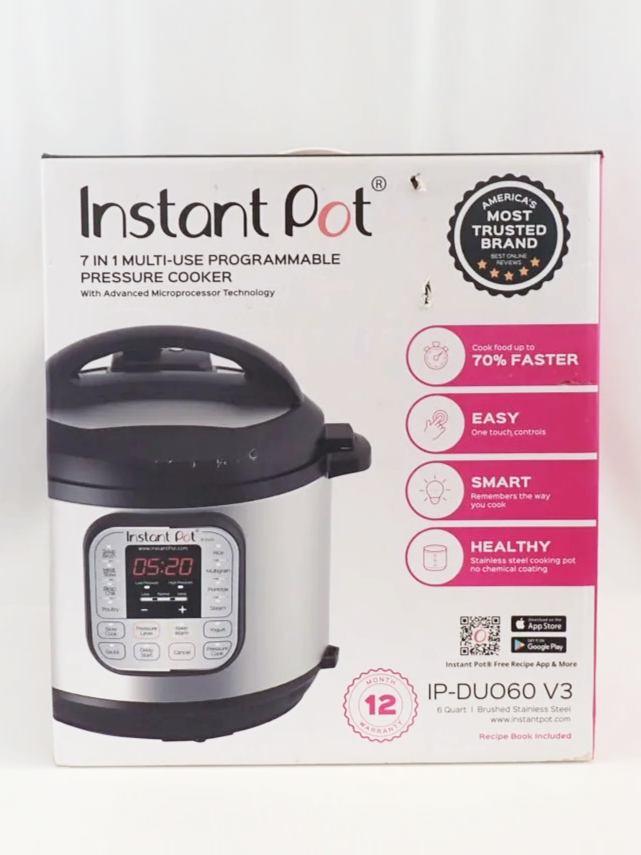 (NEW) InstantPot 6qt. 7-in-1 Multi-use Programmable Pressure Cooker