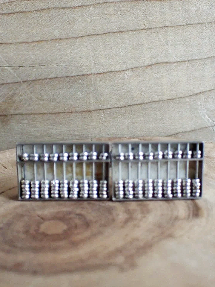 Sterling Silver Abacus Cufflinks